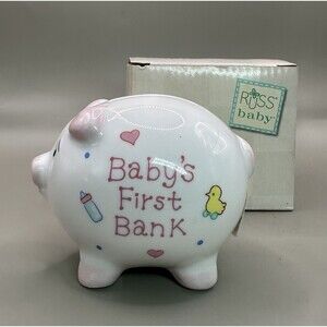 Sweet Baby’s First Bank Piggy Bank New Russ Original  Baby Gift
